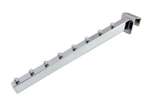 Appendino inclinato 8 pioli rinforzato, cromato - 30 cm