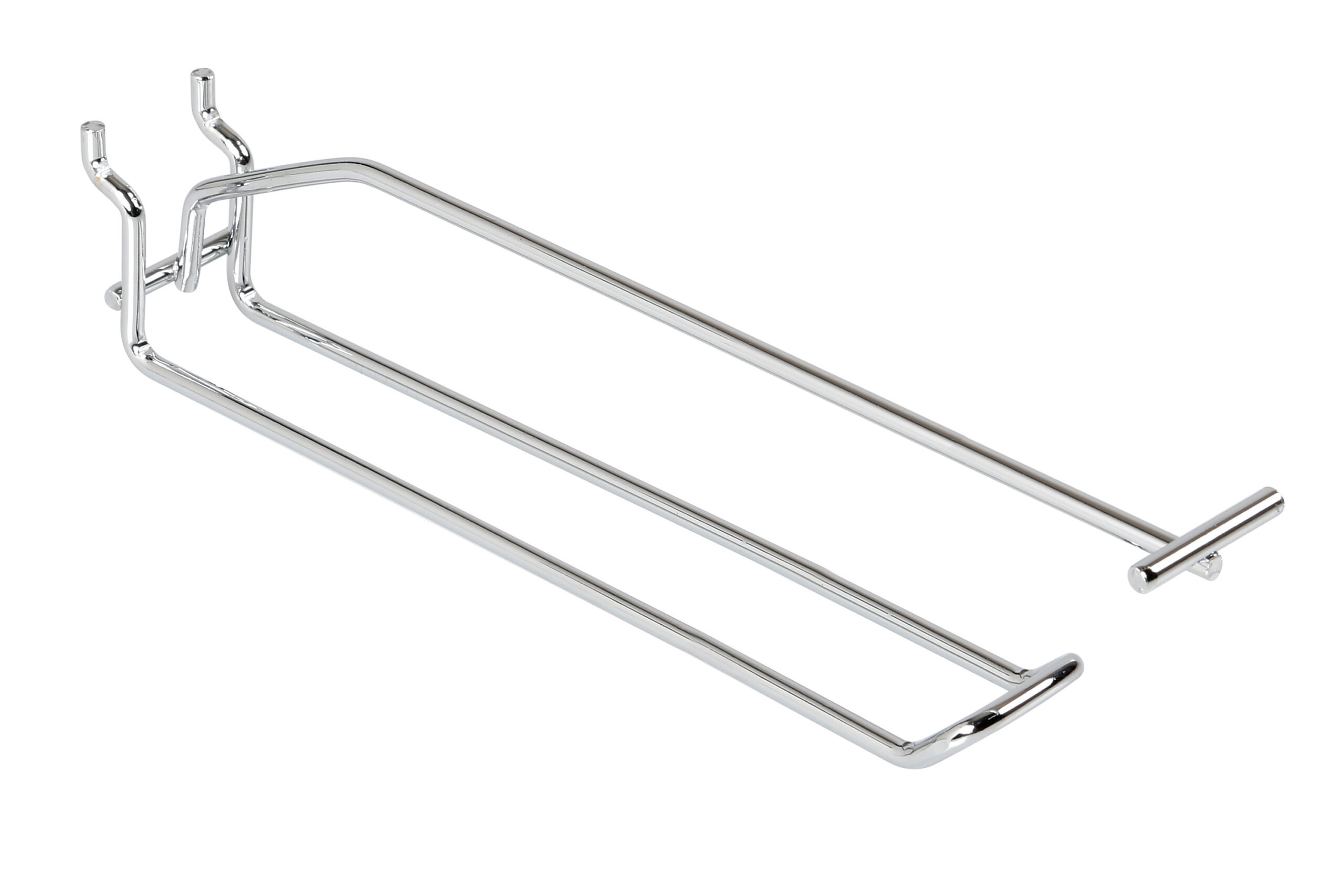 Gancio sicurezza cromato con predisposizione portaprezzi - 20 cm