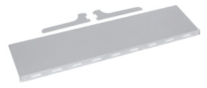 Ripiano grigio per scaffale singolo forato F15 - 100x25 cm