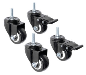 Set 4 ruote per scaffali carrellabili