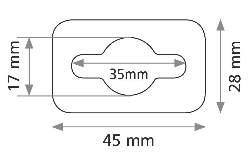 Adesivo per rinforzo o riparazione asole DIN, 100 pz - immagine 3