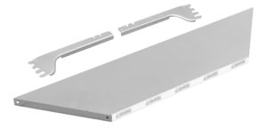 Ripiano argento per scaffali angolari forati argento - 97x23 cm