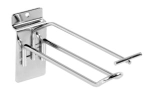 Gancio sicurezza cromato con predisposizione portaprezzi - 10 cm