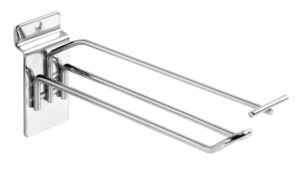 Gancio sicurezza cromato con predisposizione portaprezzi - 20 cm