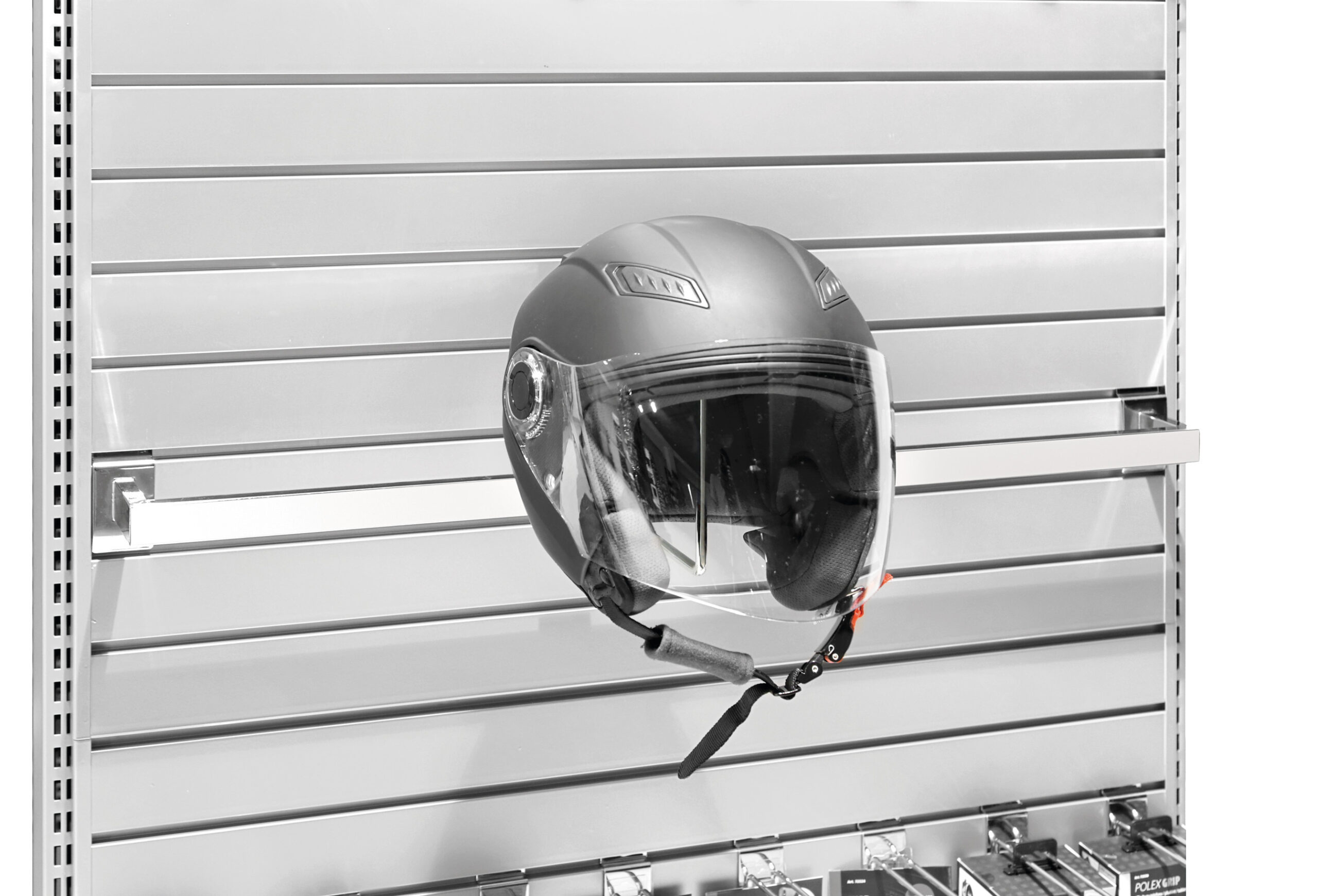 Gancio portacasco, cromato 2 Gancio portacasco, cromato - immagine 2