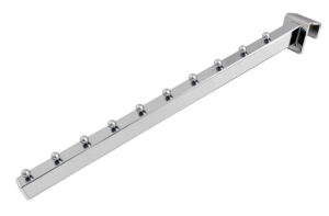 Appendino inclinato 10 pioli rinforzato, cromato - 40 cm