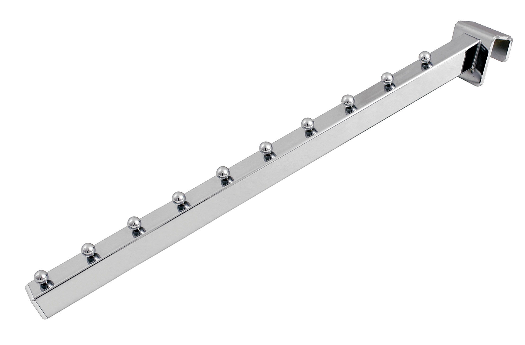 Appendino inclinato 10 pioli rinforzato, cromato - 40 cm 1 Appendino inclinato 10 pioli rinforzato, cromato - 40 cm