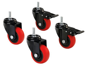 Set 4 ruote per display carrellabili