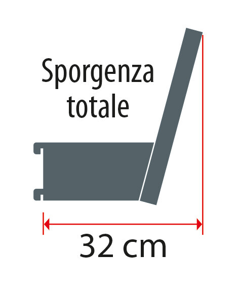 Staffe per fissaggio testata luminosa ai montanti, 2 pz - M - 20 cm - immagine 3