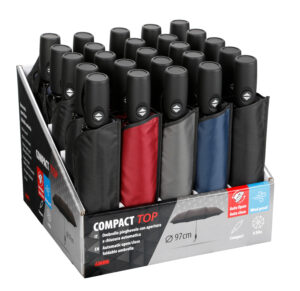 Compact Top, display 25 ombrelli pieghevoli - Ø 97 cm