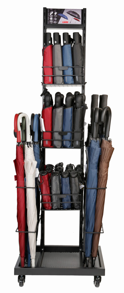 Espositore monofacciale per 60 ombrelli