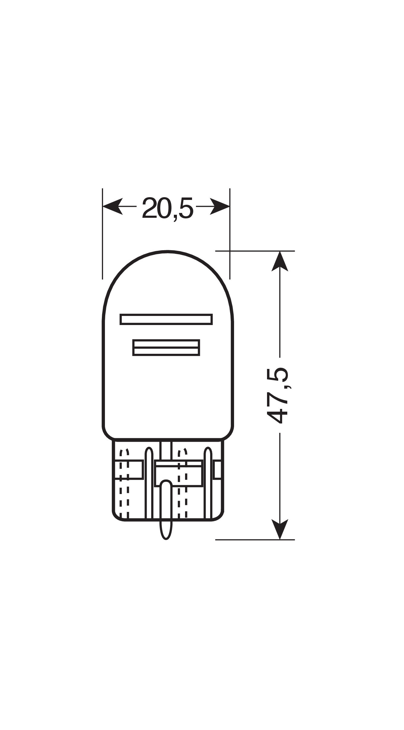 12V Lampada con zoccolo vetro Blu-Xe 2 filamenti - (W21/5W) - 21/5W - W3x16q - 2 pz - Scatola - immagine 4