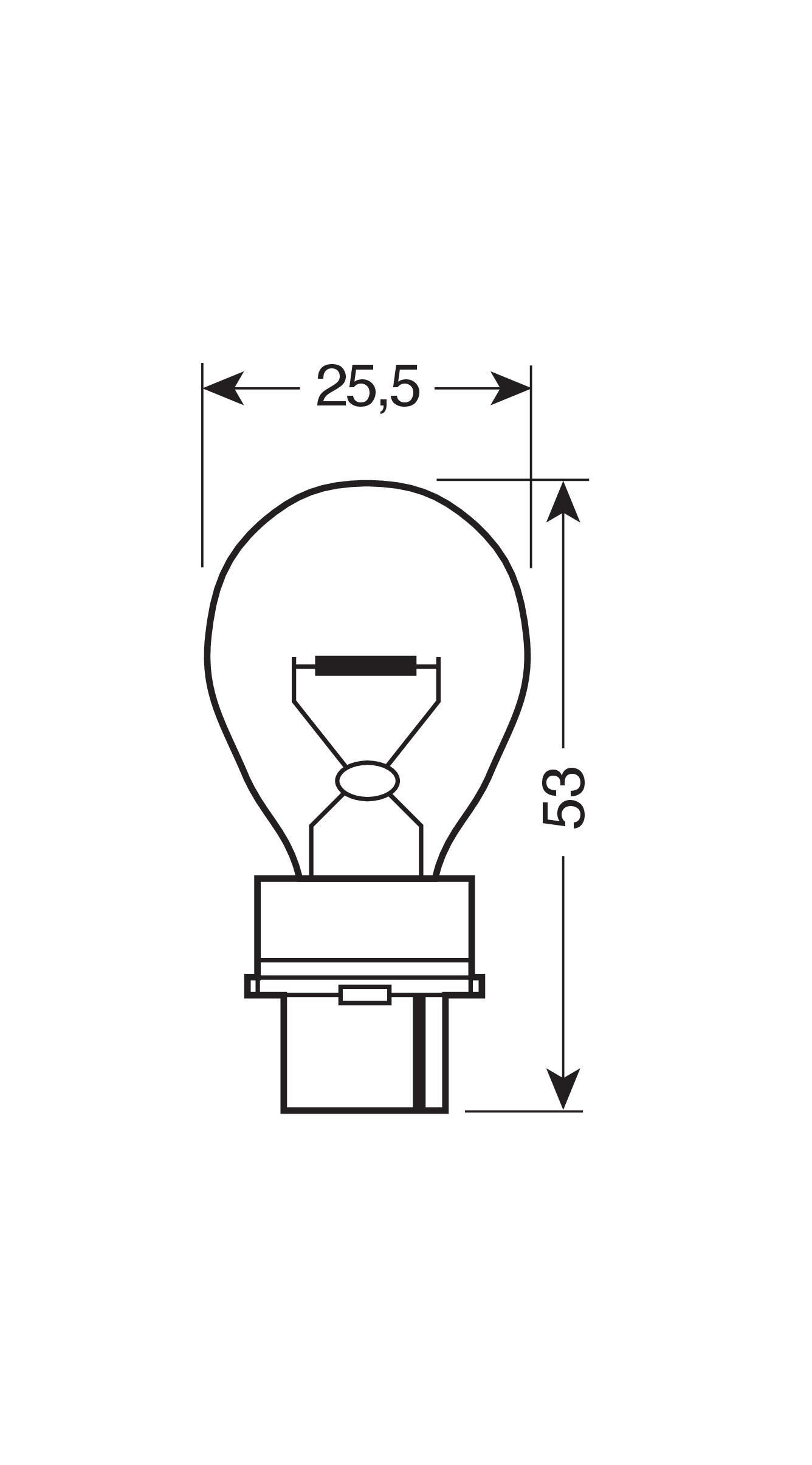 12V Lampada 1 filamento - P27W - 27W - W2,5x16d - 10 pz - Scatola - immagine 4
