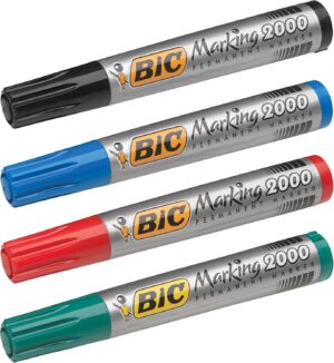 Bic Marking 2000, marcatori permanenti, scatola 4 colori