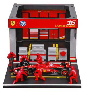 Pit Stop Ferrari SF-24 Leclerc, Burago, scala 1:43
