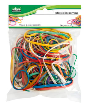 Elastici in gomma colorata in misure assortite, 50 g