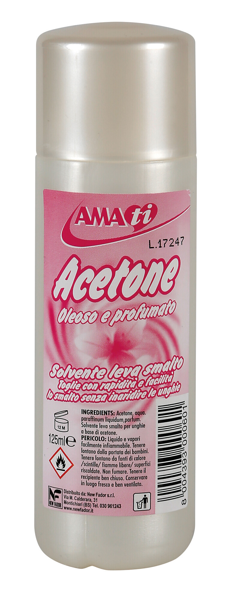 Amati, Acetone oleoso e profumato - 125 ml - Confezione da 12 pezzi