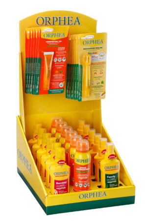 Orphea, espositore da banco, completo di 30 pz assortiti