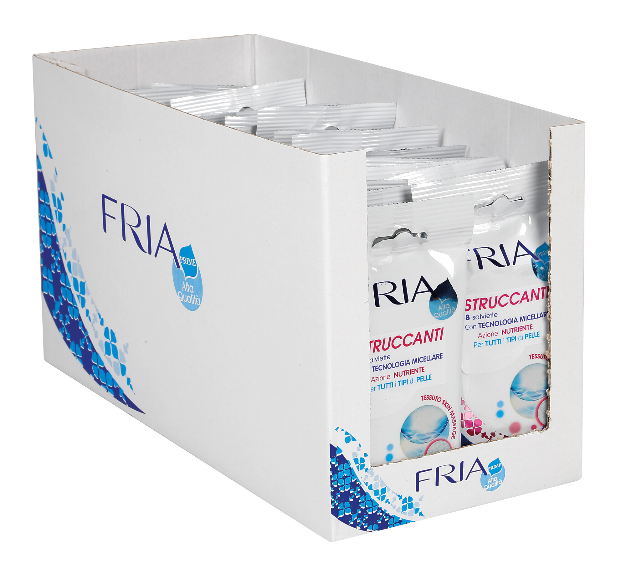 Fria, Salviette Struccanti tecnologia micellare - 8 salviette - Confezione da 24 pezzi - immagine 2