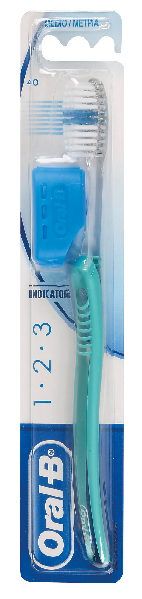 Oral-B, Spazzolino “1-2-3 Indicator”, Medio, 40 mm - Confezione da 12 pezzi - immagine 2