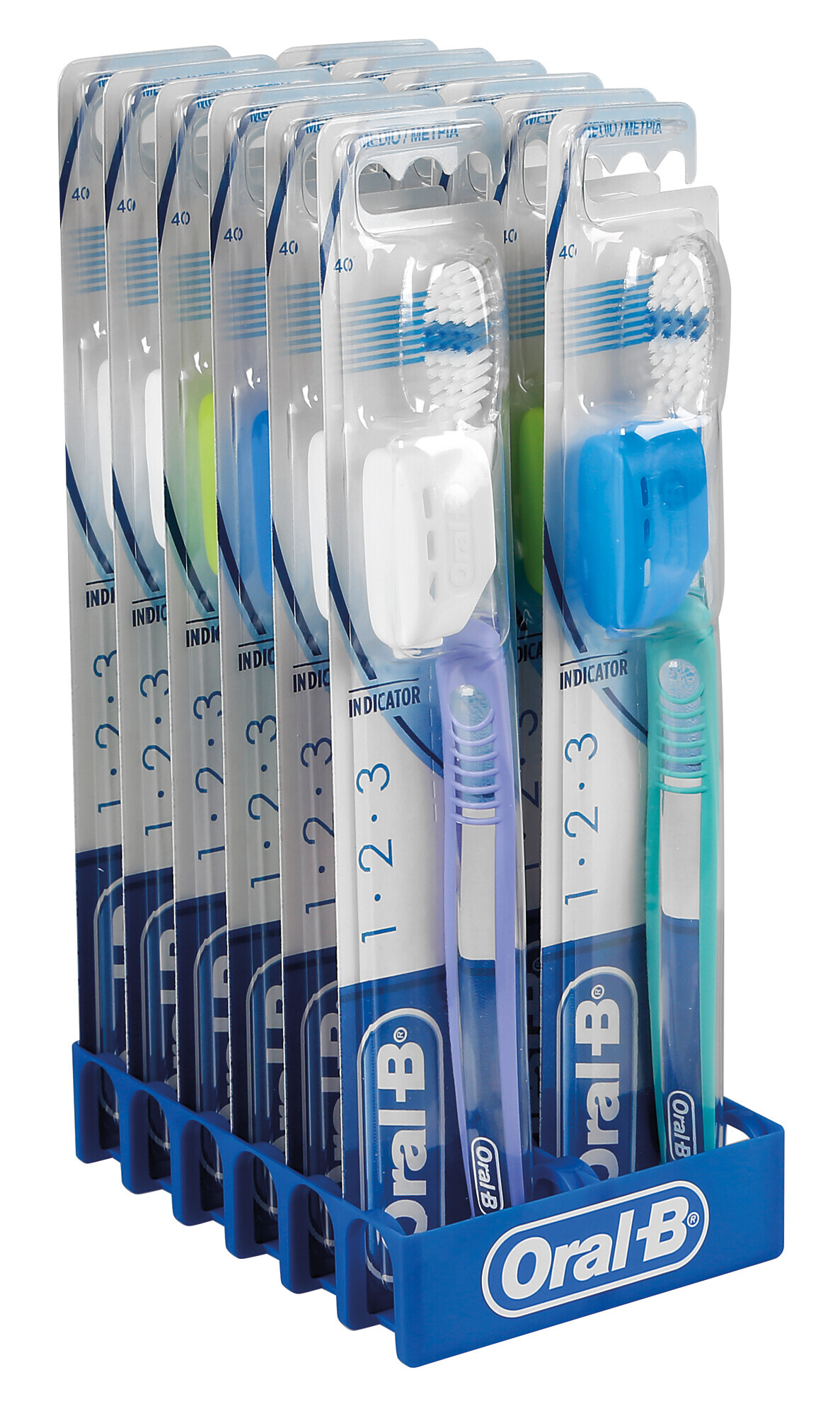 Oral-B, Spazzolino “1-2-3 Indicator”, Medio, 40 mm - Confezione da 12 pezzi - immagine 3