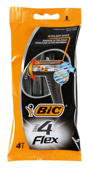 Bic, Rasoi 4 lame “4 flex” - 4 pz - Confezione da 5 pezzi