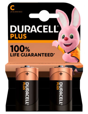 Duracell Plus 100, mezza torcia &ldquo;C&rdquo;, 2 pz - Confezione da 10 pezzi