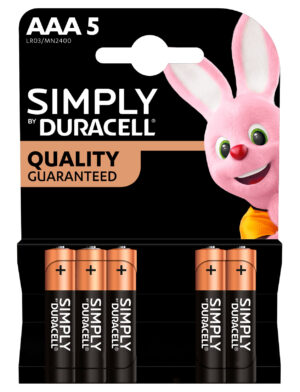 Duracell Simply, Mini Stilo "AAA", 5 pz - Confezione da 10 pezzi
