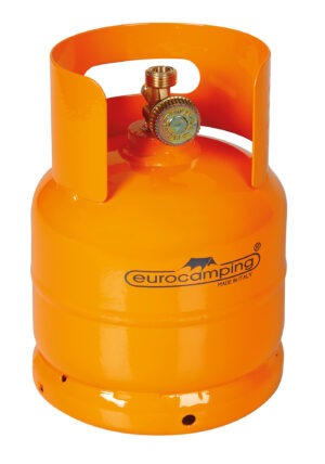 Bombola GPL, uscita rubinetto verticale, attacco W20 x 1/14&rdquo; sx maschio - 1 Kg (2,5 L)