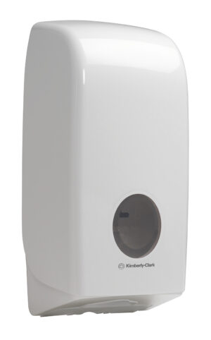 Dispenser in plastica per carta igienica intercalata