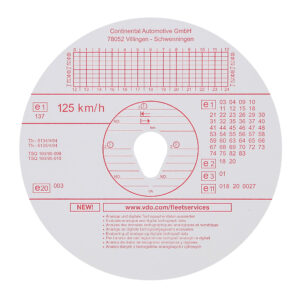 Original Kienzle, set 100 pz dischi tachigrafo omologati - 125 Km/h