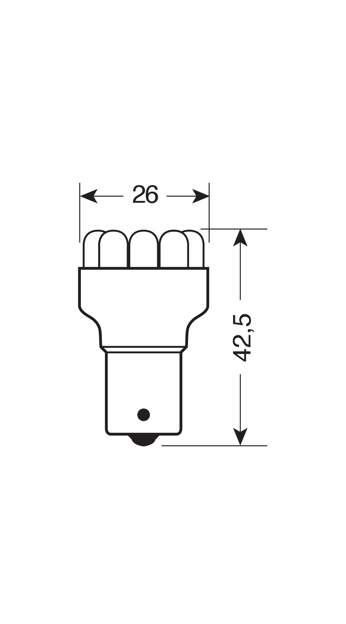 12V Lampada Multi-Led 11 Led - (P21W) - BA15s - 1 pz - Scatola - Bianco - immagine 3