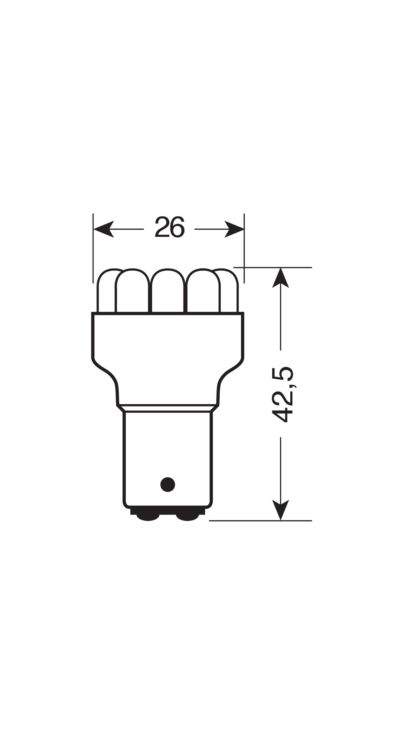 12V Lampada Multi-Led 11 Led - (P21/5W) - BAY15d - 1 pz - Scatola - Rosso - immagine 3