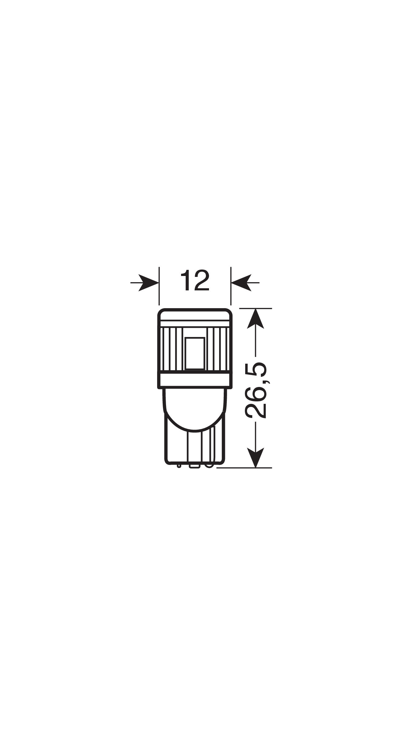 12V Mega-Led 6 - 6 SMD x 1 chip - (T10) - W2,1x9,5d - 2 pz - Scatola - Bianco - Doppia polarità - Resistenza incorporata - immagine 4