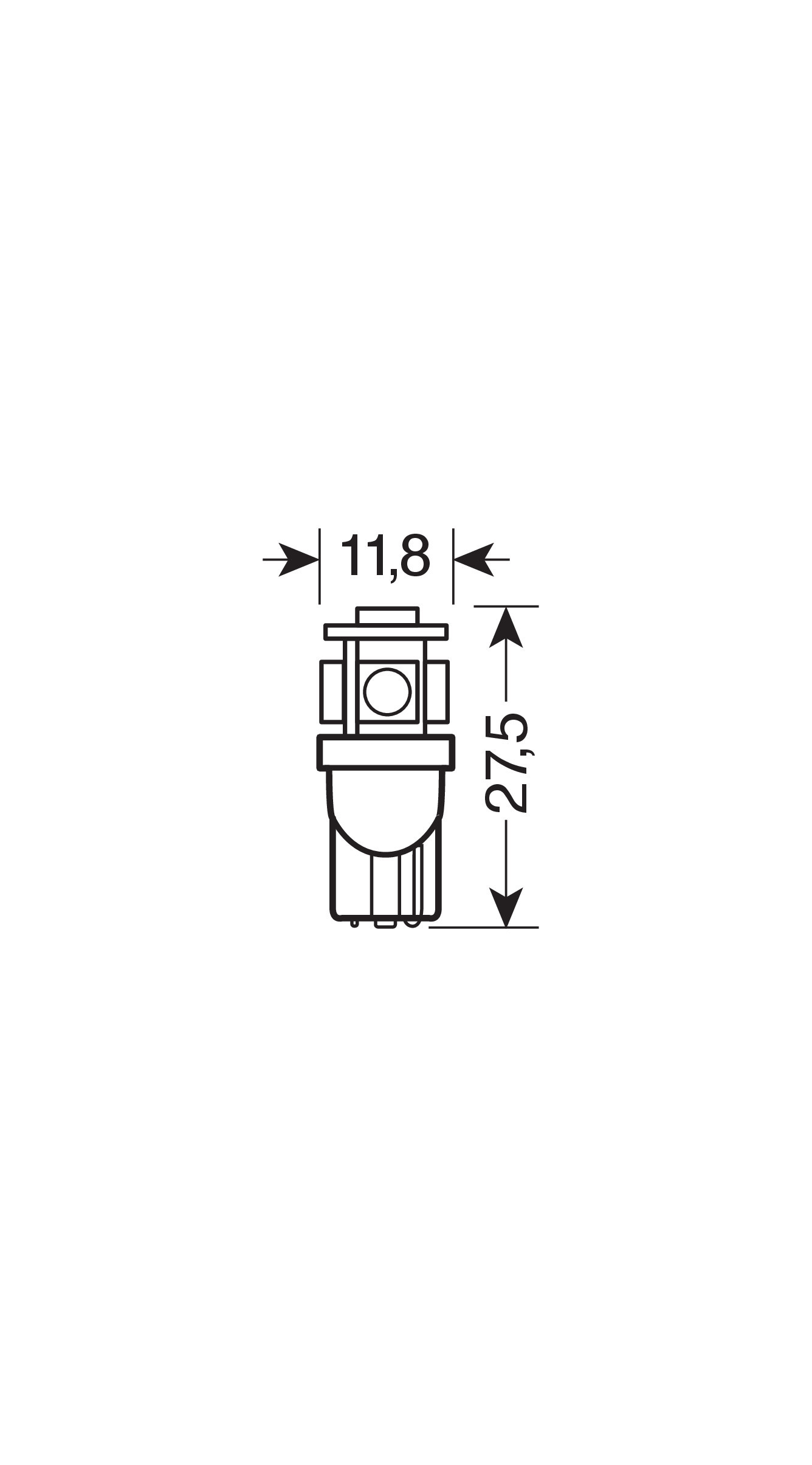 24/28V Hyper-Led 15 - 5 SMD x 3 chips - (T10) - W2,1x9,5d - 20 pz - Scatola - Bianco - Doppia polarità - immagine 5
