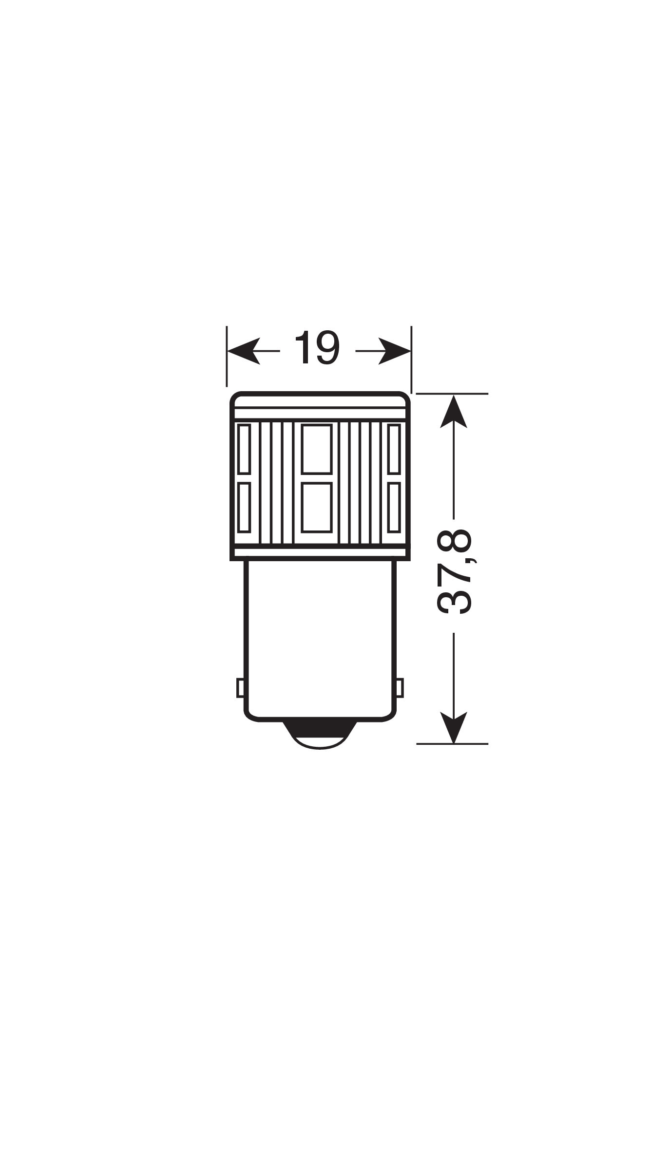 10/30V Led Series - 17 SMD x 1 chip - (P21W) - BA15s - 1 pz - Scatola - Bianco - Doppia polarità - Resistenza incorporata - immagine 3