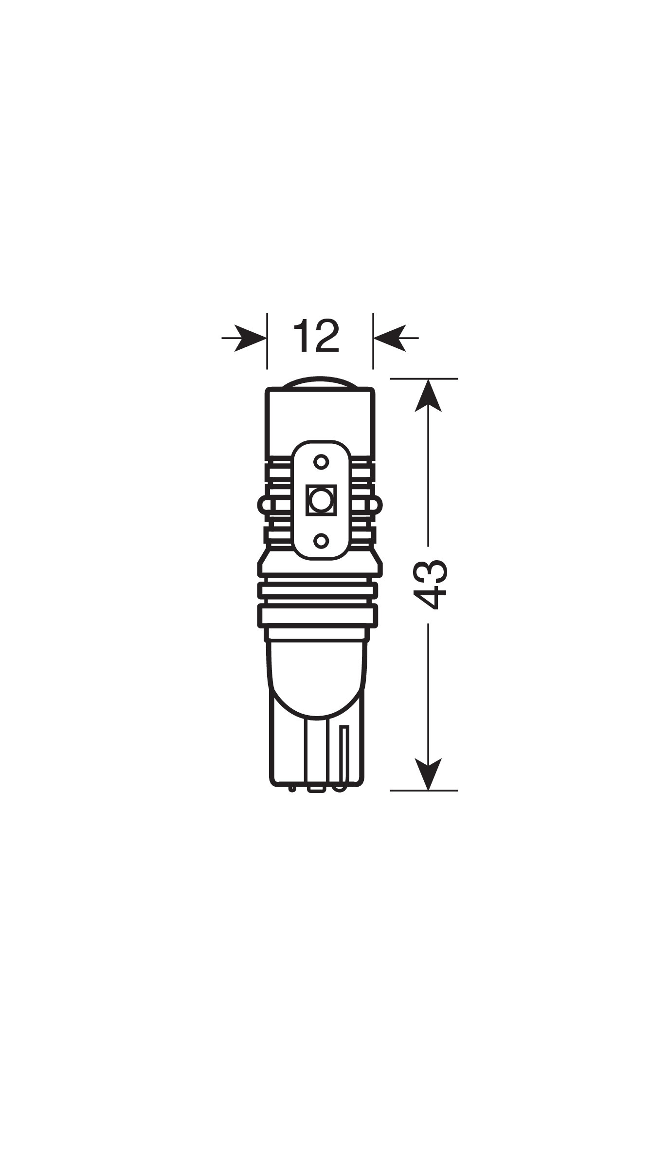 10/30V Mega-Led 45 - 5 SMD x 9 chips - (T10) - W2,1x9,5d - 2 pz - D/Blister - Bianco - Doppia polarità - immagine 5