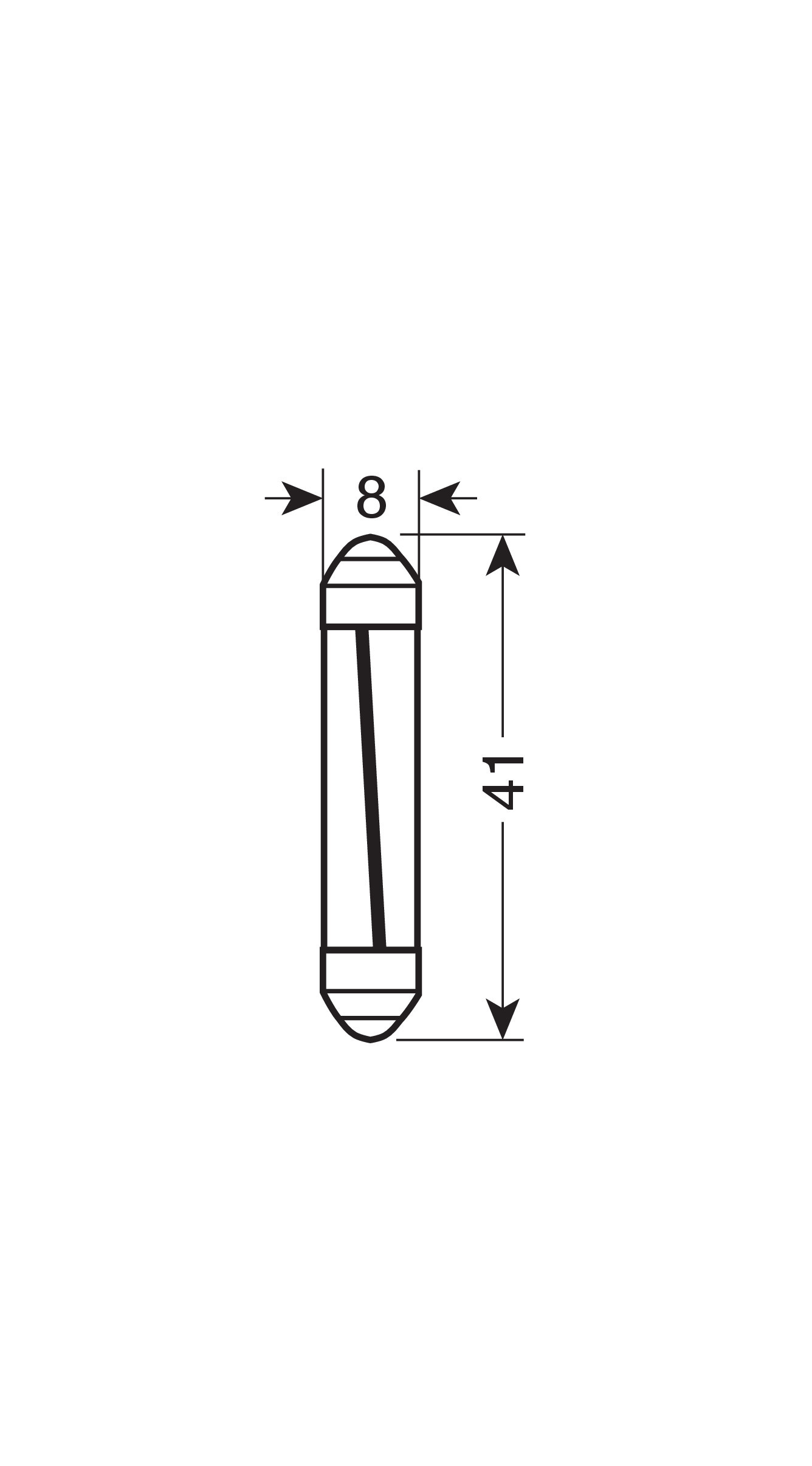 12V Led Series - 1 SMD x 9 chips - 8x41 mm - SV8,5-8 - 1 pz - D/Blister - Bianco - immagine 4