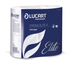 Carta igienica Lucart Strong Elite - 4 veli, 140 strappi - Conf. 4 rotoli