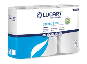 Carta igienica Lucart Professional Strong 6 Maxi - 2 veli in pura cellulosa, 300 strappi - Conf. 6 rotoli