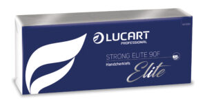 Fazzoletti di carta Lucart Professional Strong Elite 90F - 4 veli, 9 fazzoletti - Conf. 10 pacchetti