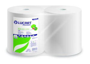 Carta Lucart Professional Eco 800 Joint - 2 veli, 25x37 cm, 800 strappi, per alimenti - Conf. 2 rotoli