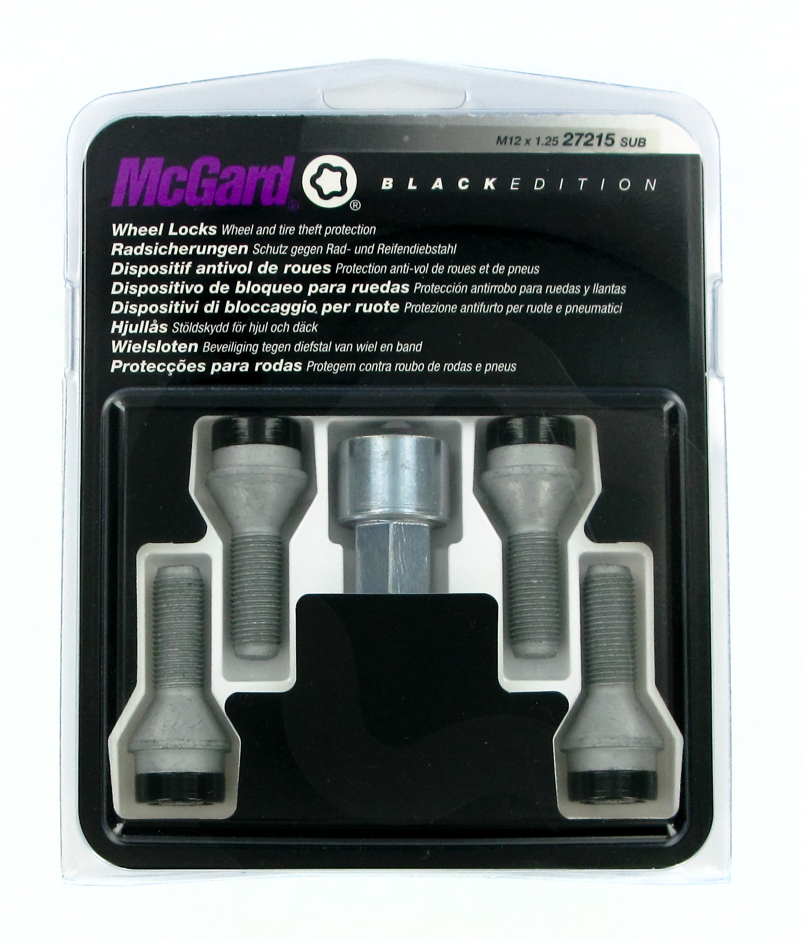 Bulloni conici, kit 4 pz - Black Edition - A030