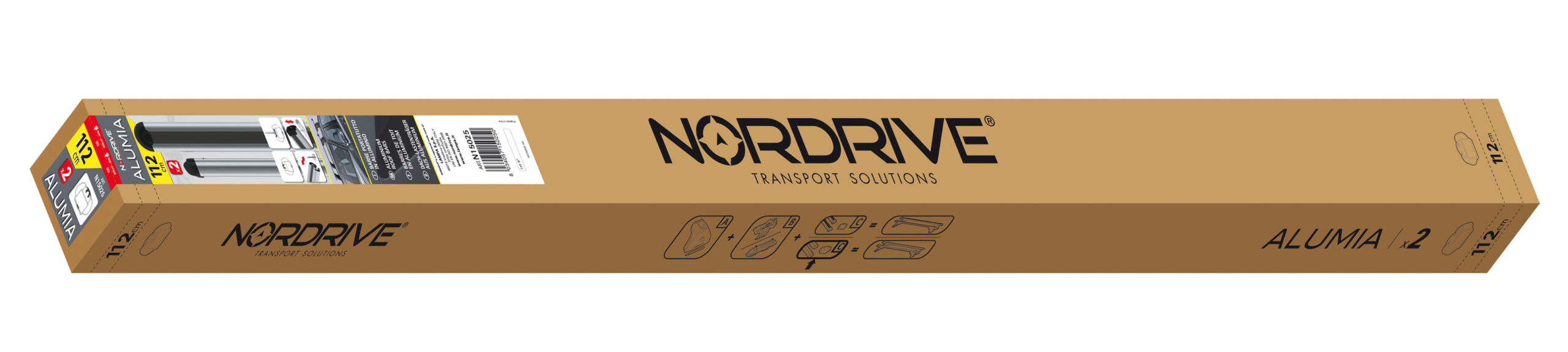 Alumia, coppia barre portatutto in alluminio - M - 120 cm 5 Alumia, coppia barre portatutto in alluminio - M - 120 cm - immagine 5