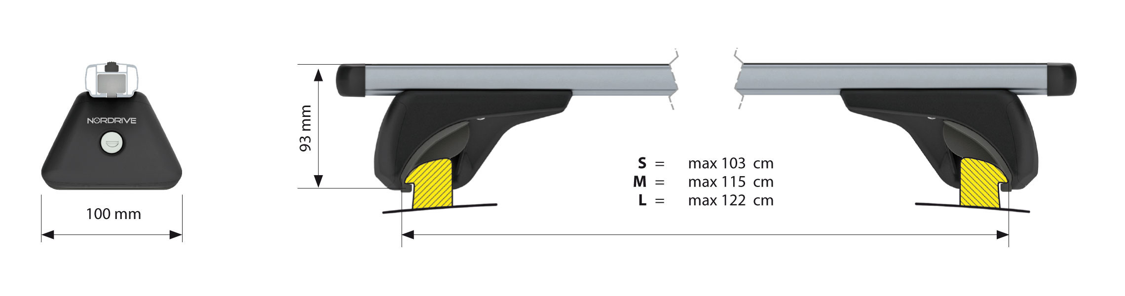 Helio In-Rail, set completo barre portatutto in alluminio - L - Evos IA 4 Helio In-Rail, set completo barre portatutto in alluminio - L - Evos IA - immagine 4