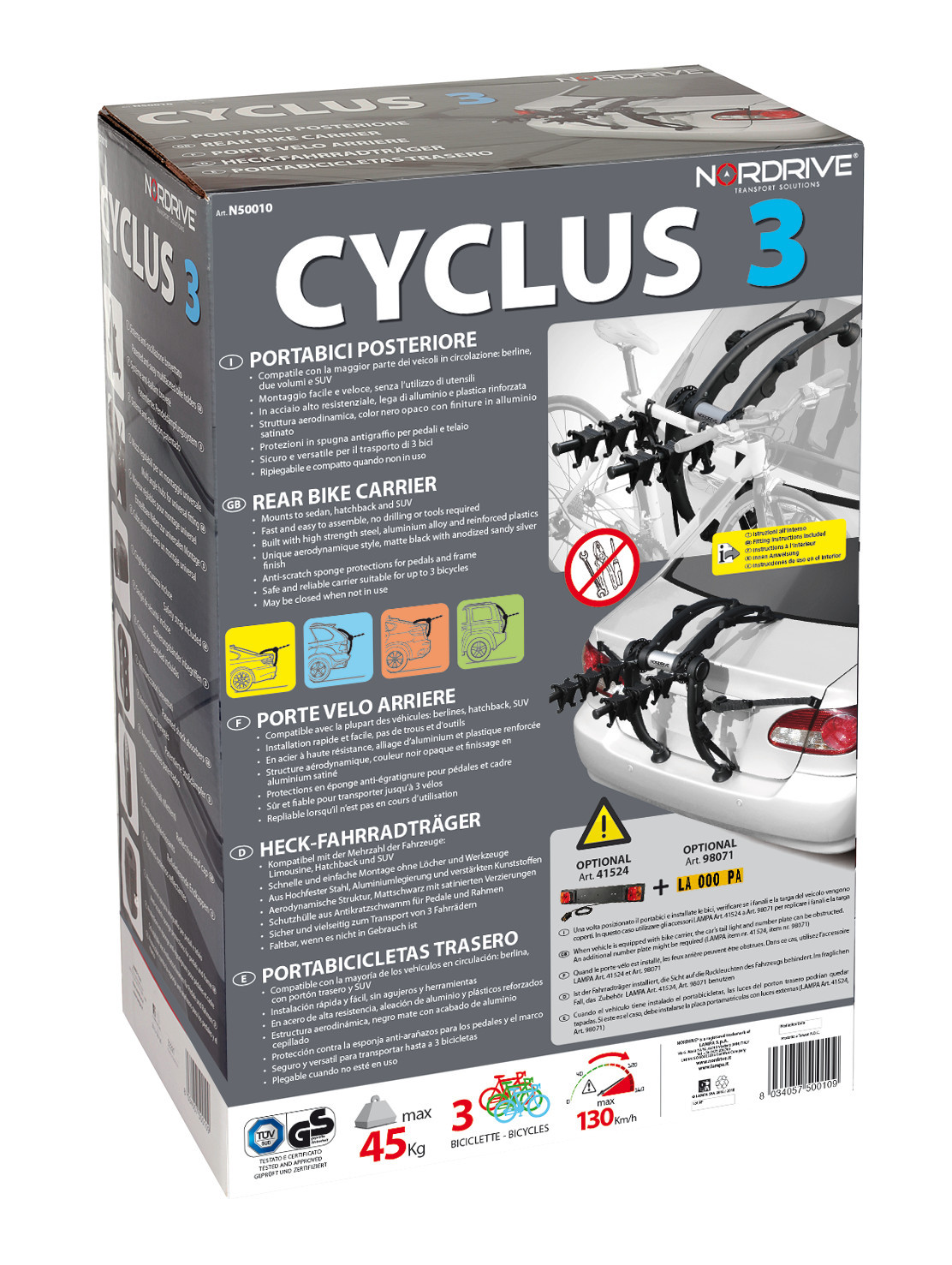 Cyclus 3, portabici posteriore 4 Cyclus 3, portabici posteriore - immagine 4