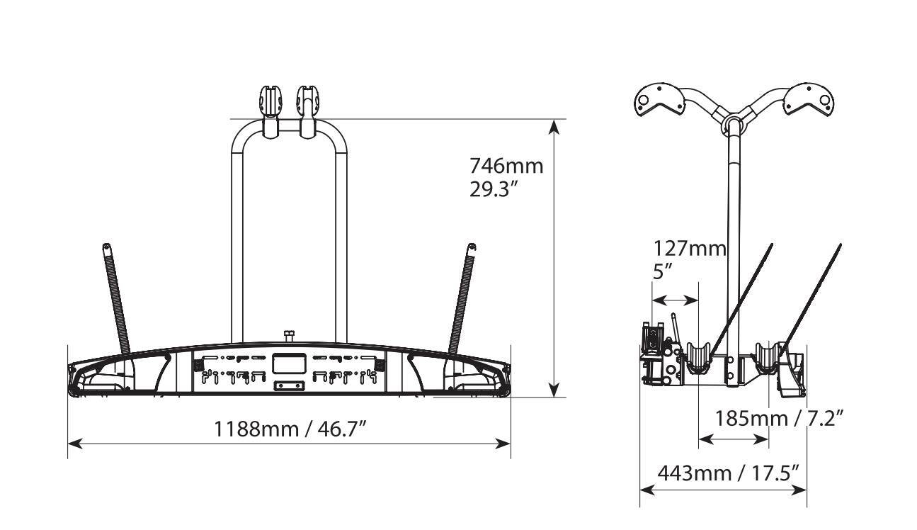 Elix 2, portabiciclette per gancio traino - 2 bici - immagine 7