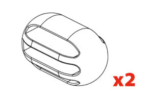 Set 2 adattatori per cinghie di sicurezza