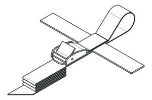 Cinghia di sicurezza con fibbia per porta bici posteriori