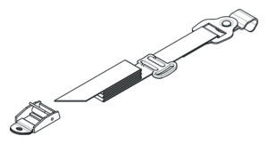 Set 2 cinghie posizione 2 per porta bici posteriori